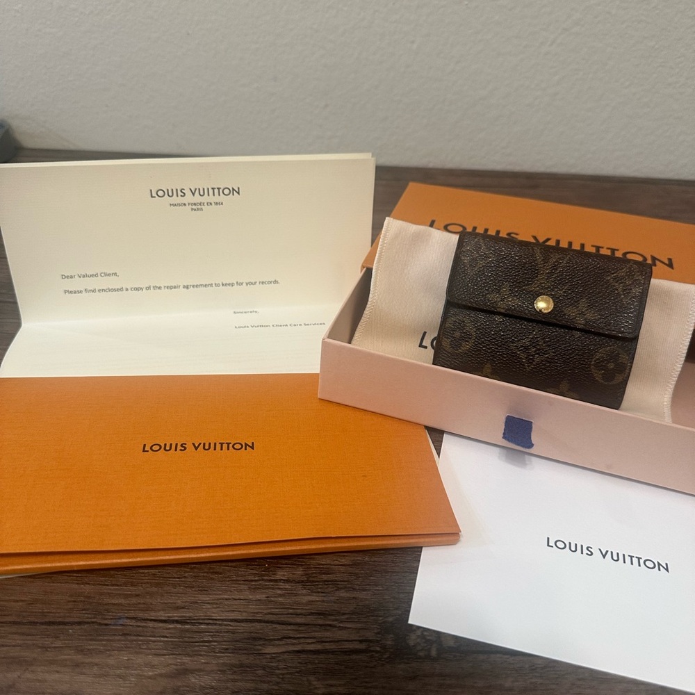 Louis Vuitton Brown and Black Bifold Wallet